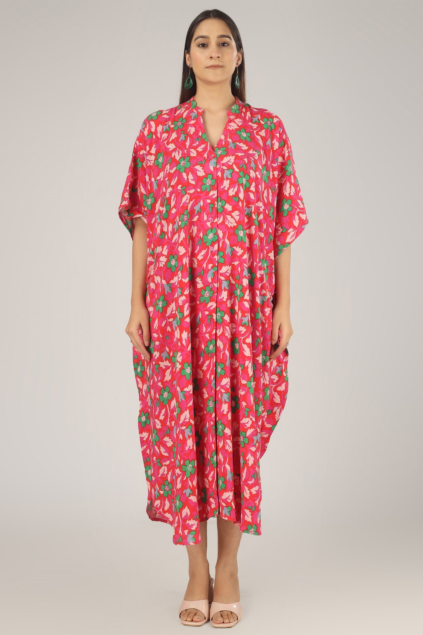 Pink Meadow | Pink Shirt Dress With Pockets | One Size Fits AU 10 - 24