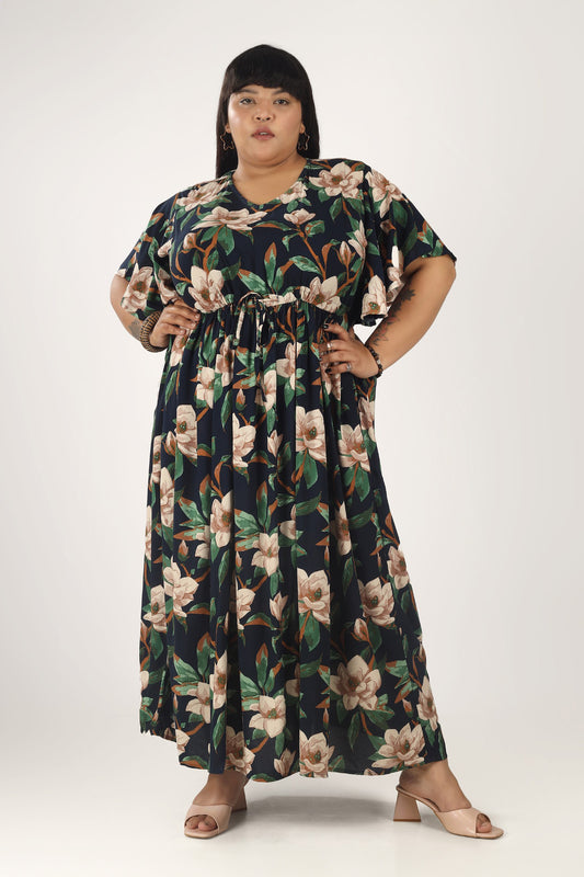 Noir Nectar | Black Frill Sleeve Dress With Pockets