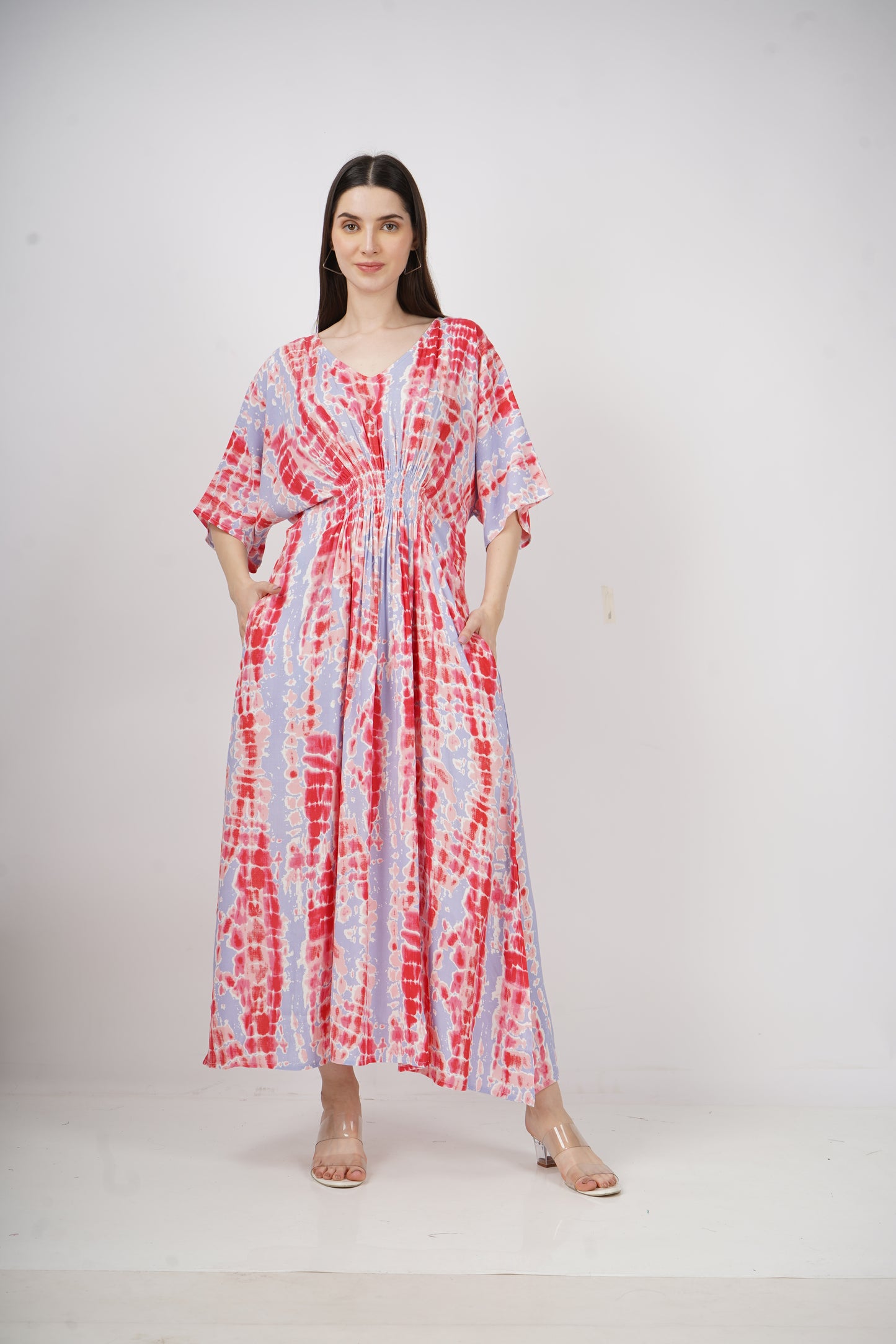 Pink Marshmellow | Shirred Dress With Pockets - 3 Sizes Available AU 10-30