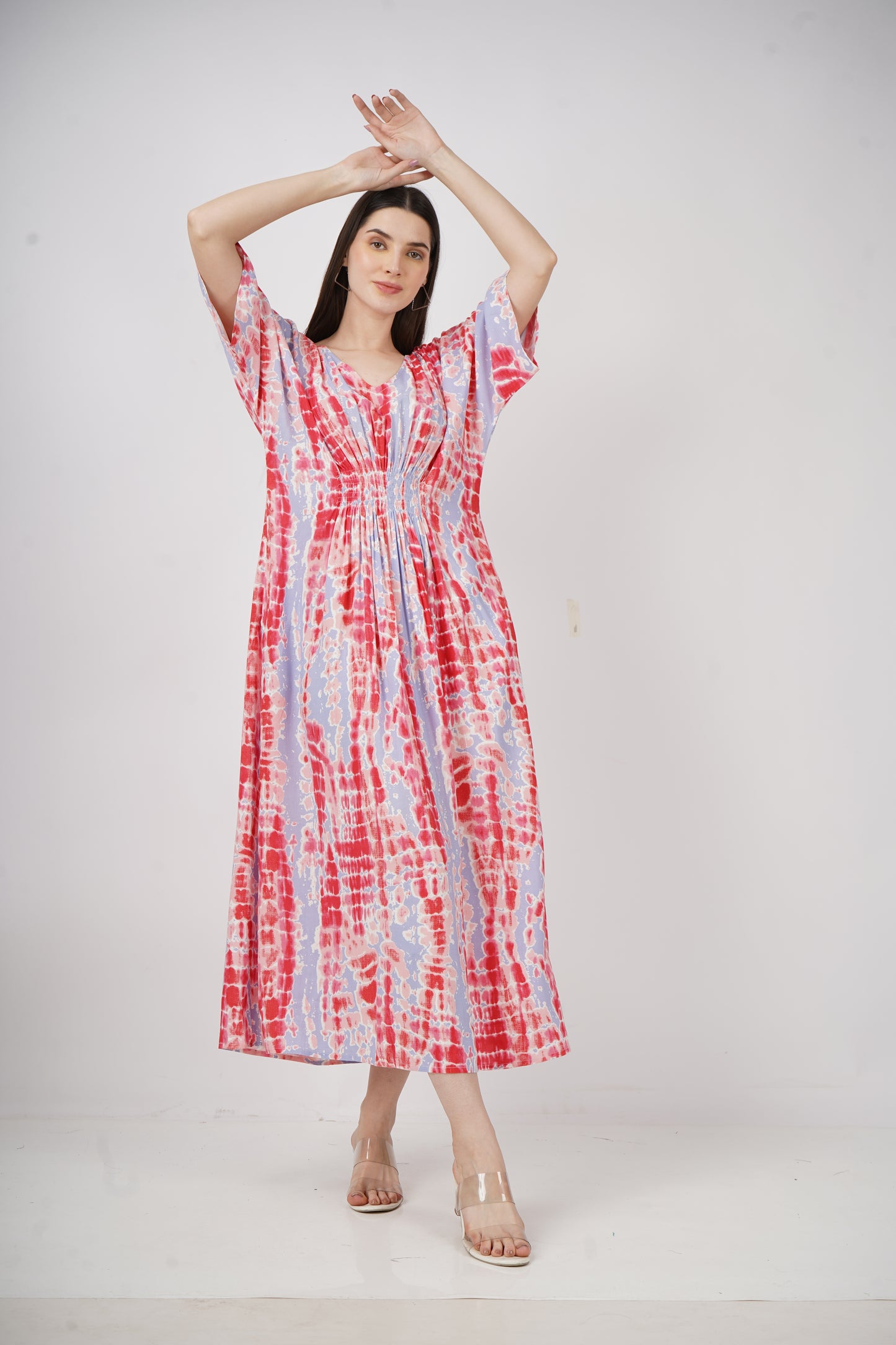 Pink Marshmellow | Shirred Dress With Pockets - 3 Sizes Available AU 10-30