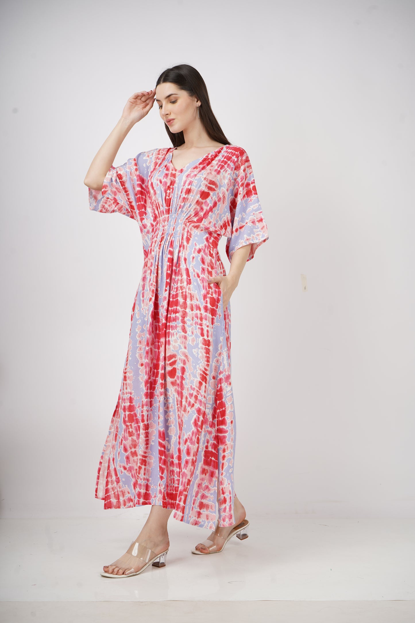 Pink Marshmellow | Shirred Dress With Pockets - 3 Sizes Available AU 10-30