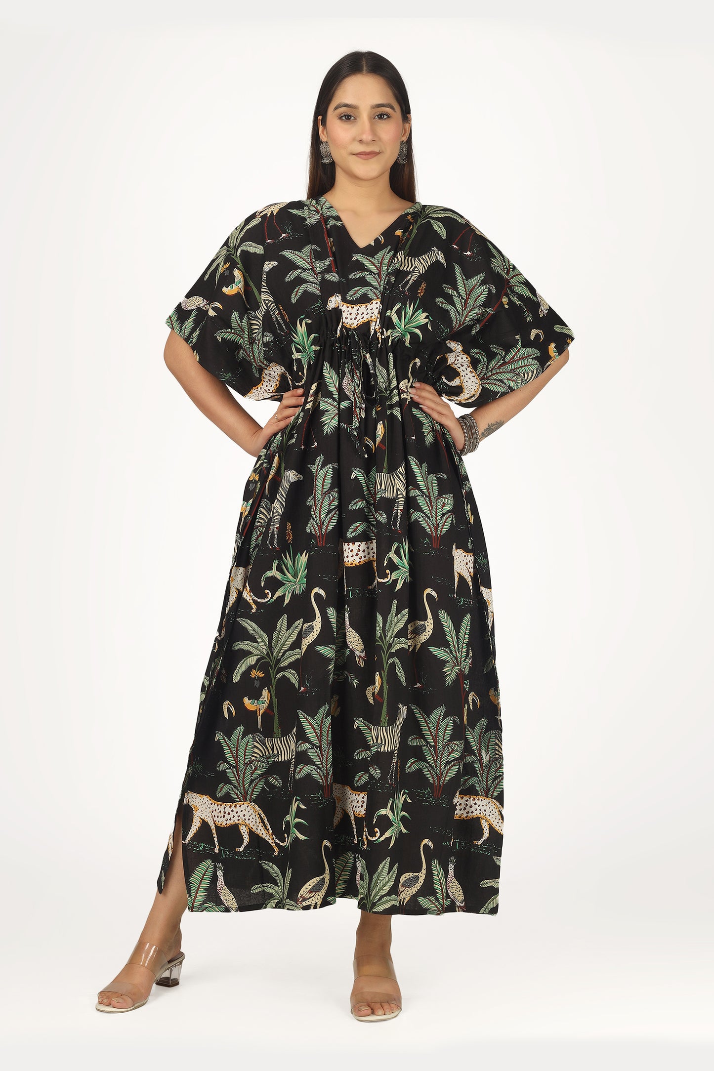 Black Jungle | 100% Cotton Kaftan