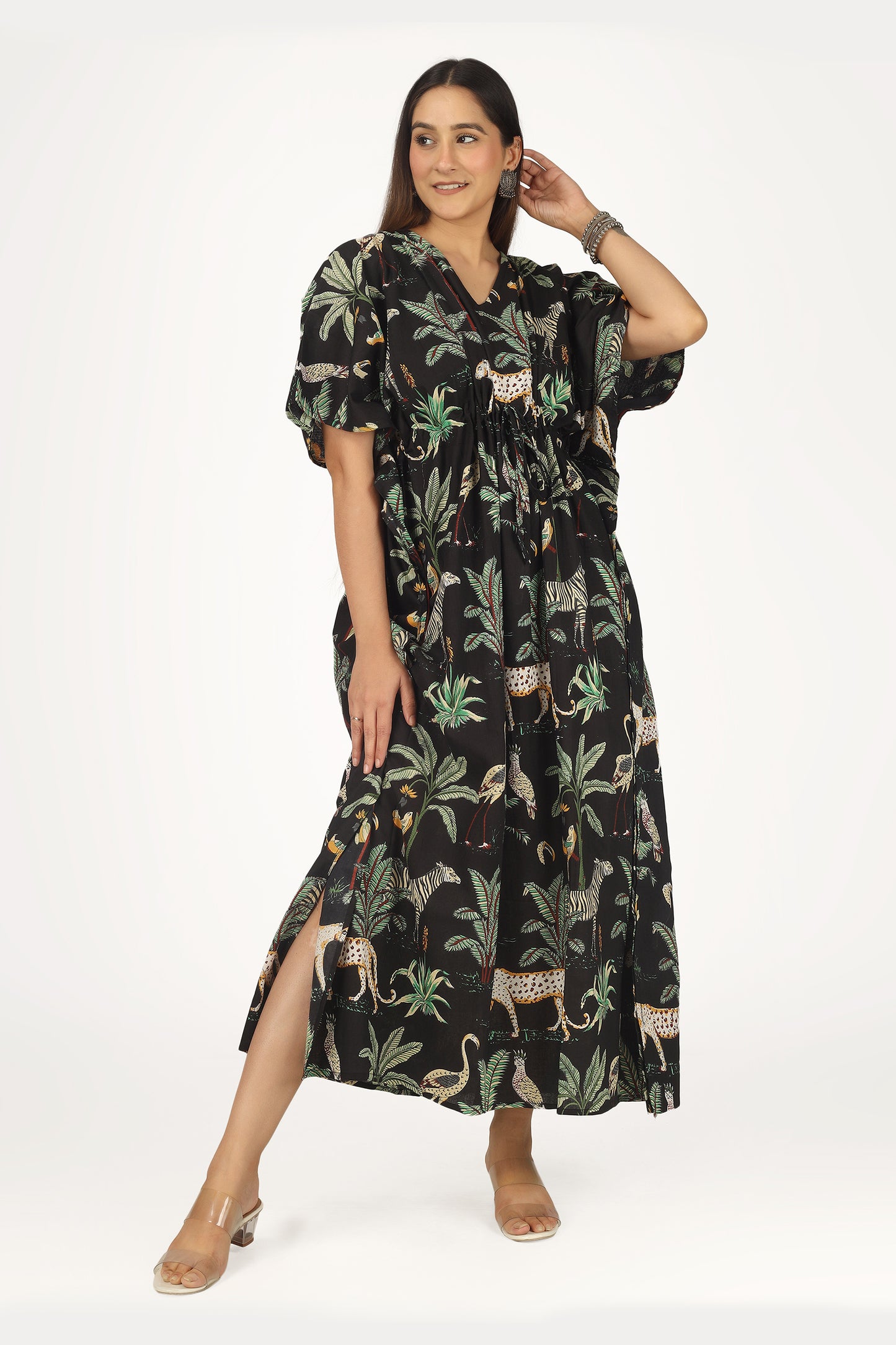 Black Jungle | 100% Cotton Kaftan