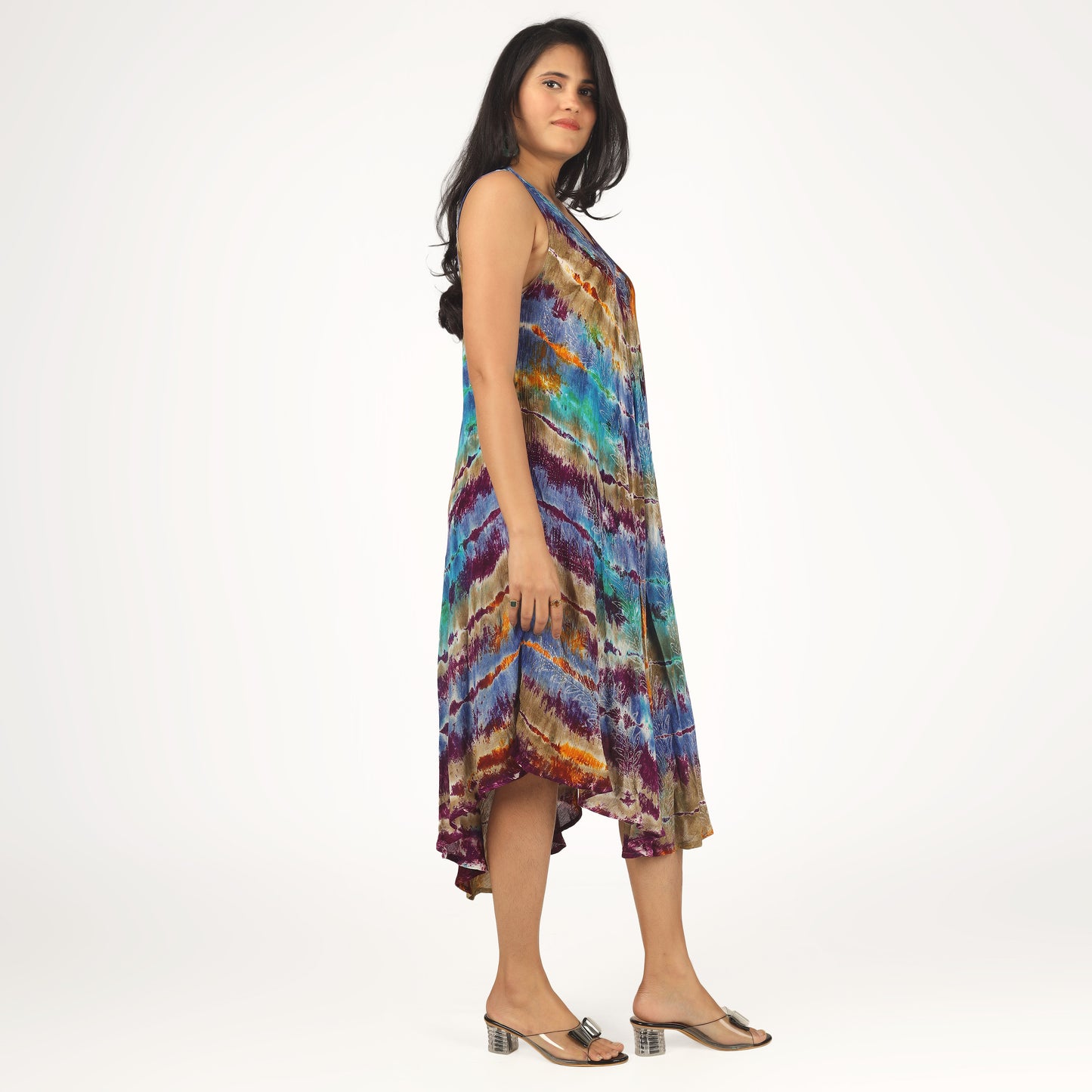 Sunset Mirage | Boho Tie Dye Sleeveless Sundress