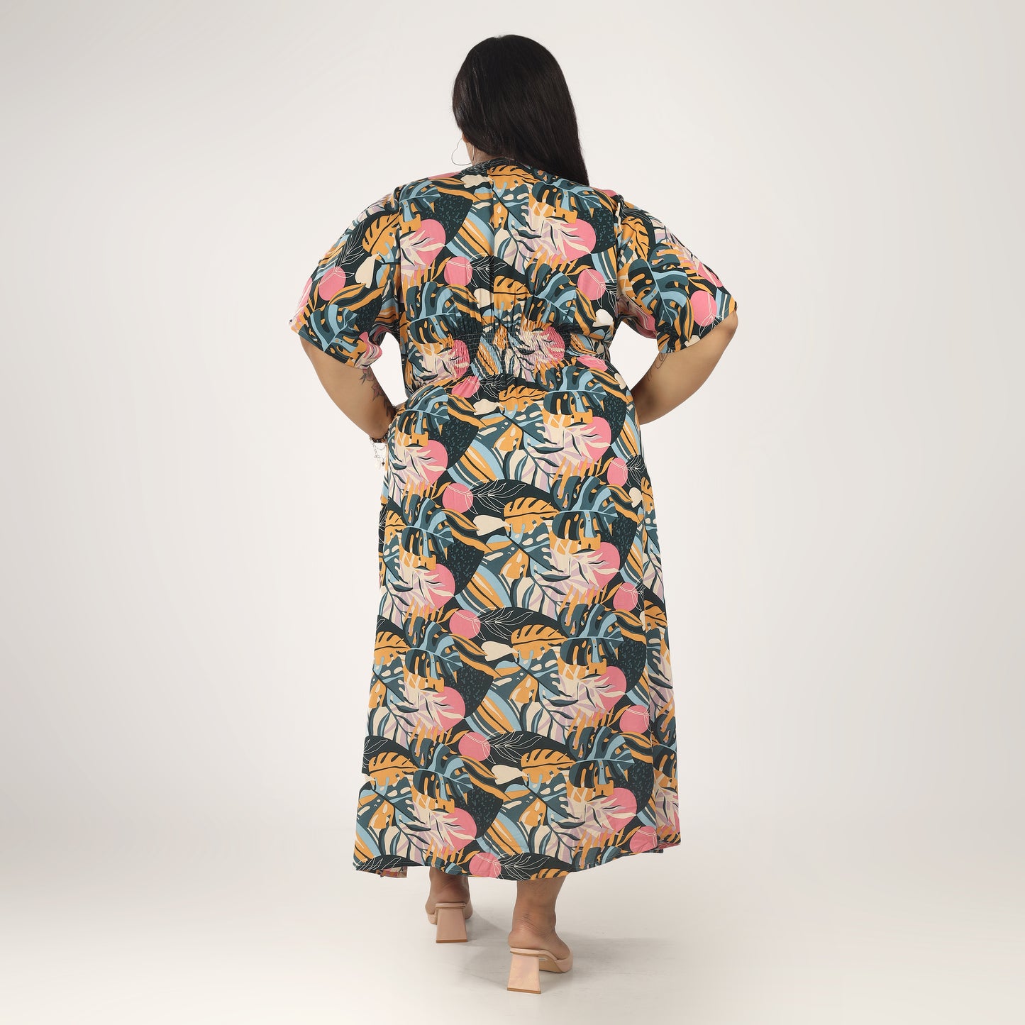 Tropical Delight | Shirred Dress With Pockets - 3 Sizes Available AU 10-30