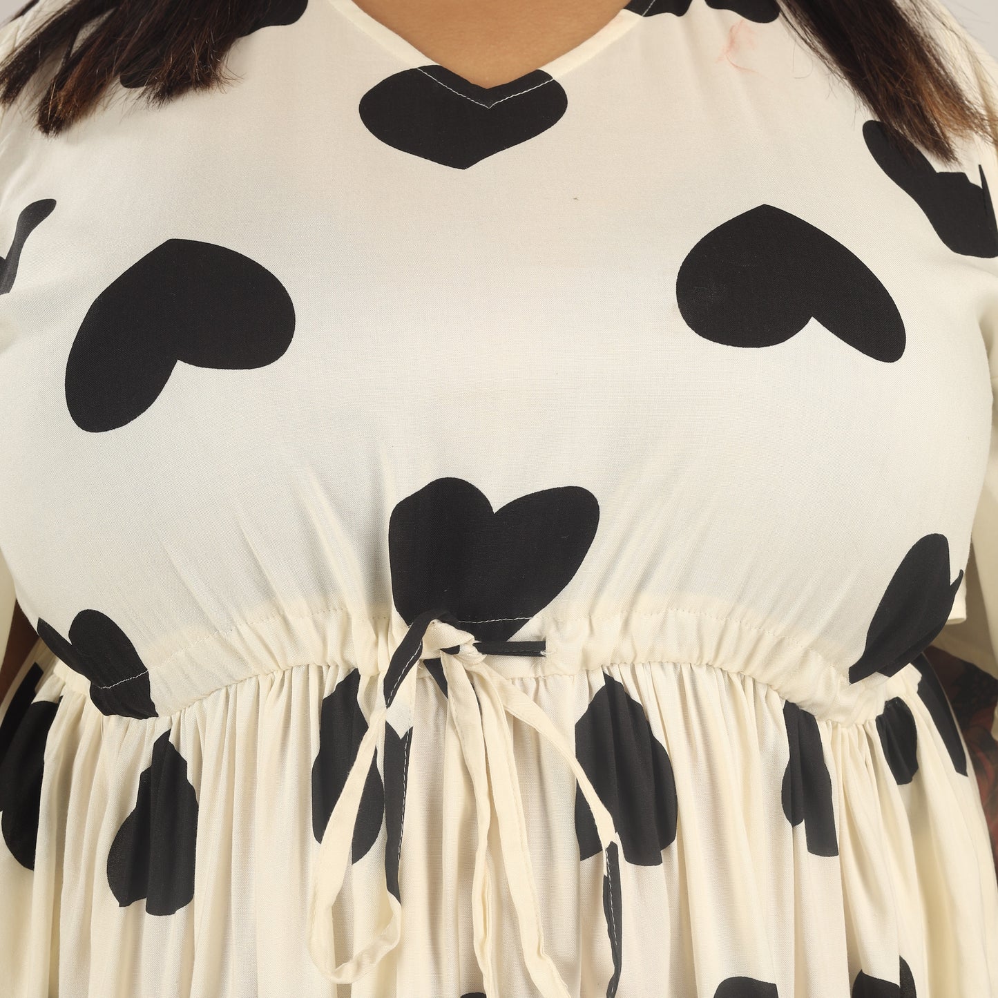 Monochrome Love | White Frill Sleeve Dress With Pockets