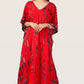 Scarlet Skyline | Red Tie Dye Kaftan