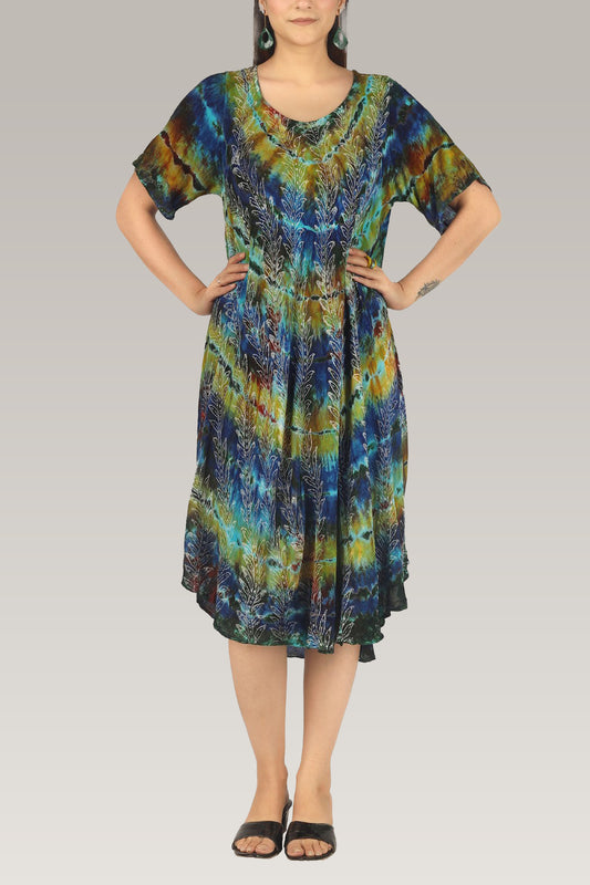 Ocean Breeze | Boho Tie Dye Sundress