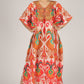Tropical Fusion | Orange Luxe Poly Silk Kaftan