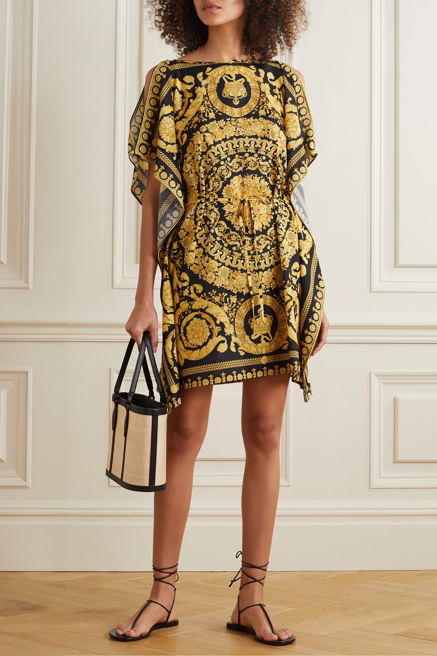 Midas Touch | Black & Gold Short Kaftan