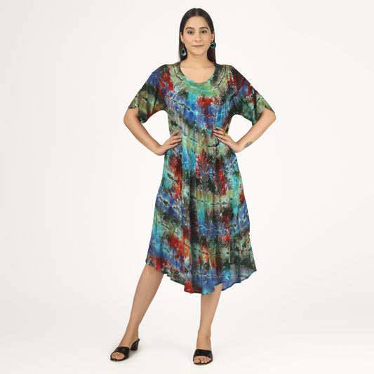 Jungle Tide | Boho Tie Dye Sundress