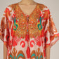 Tropical Fusion | Orange Luxe Poly Silk Kaftan