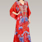 Cherry Blossom | Red Luxe Art Silk Kaftan