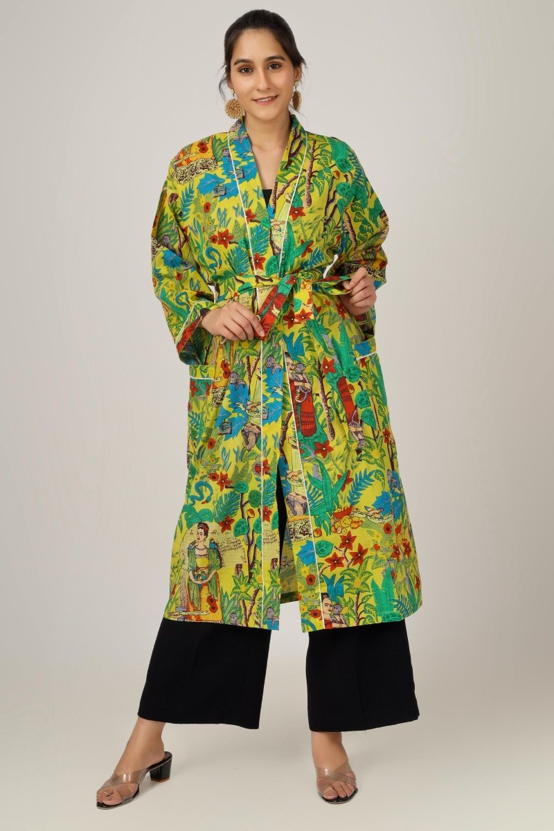 Yellow Frida Bathrobe - Earthen Threads