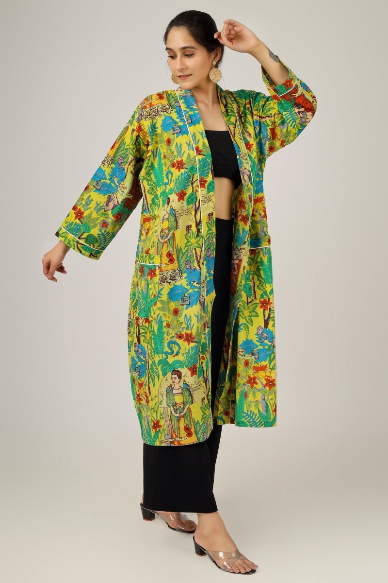 Yellow Frida Bathrobe - Earthen Threads