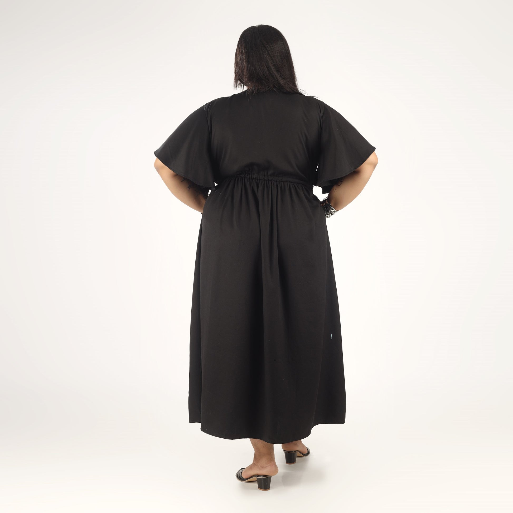 Black Frill Sleeve Dress
