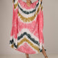 Earthen Threads Beach Summer Shibori Tie Dye Kaftan Kimono Green White